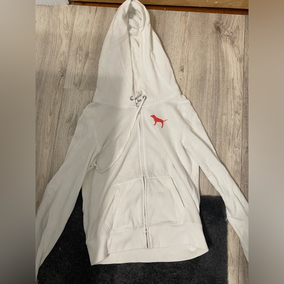 PINK Victoria's Secret Other - Vs PINK white rhinestone zip up jacket